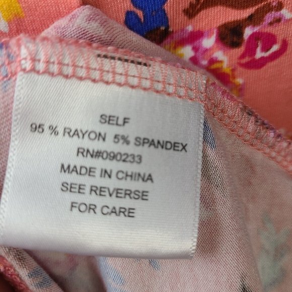 LA HEARTS Pink Floral Sleeveless Button Front Dress Womens Size M Medium - Picture 7 of 8